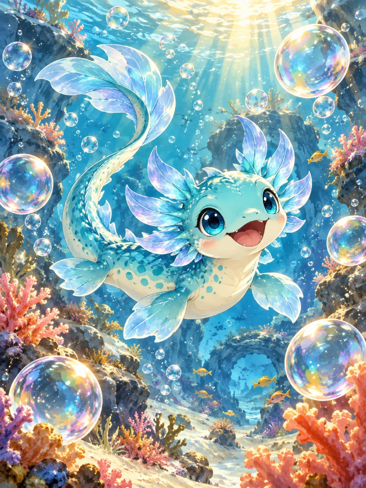 Bubbles, an original water creature