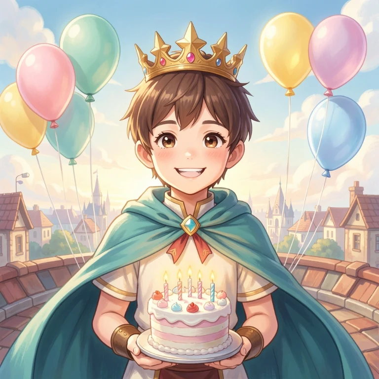 Birthday Brave: A birthday in superhero form. AI artwork made in this studio.