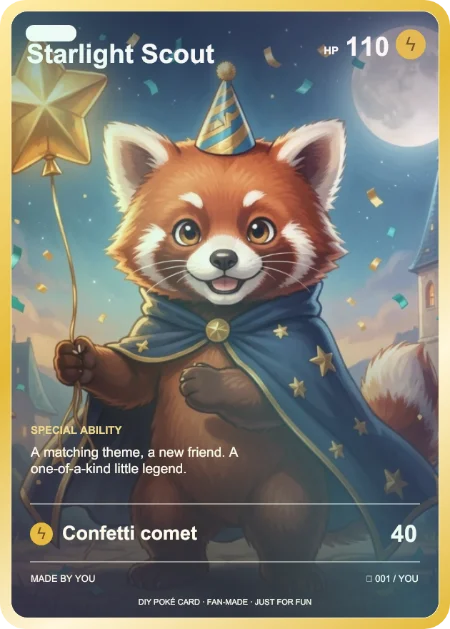 Starlight Scout trading card: A matching theme, a new friend