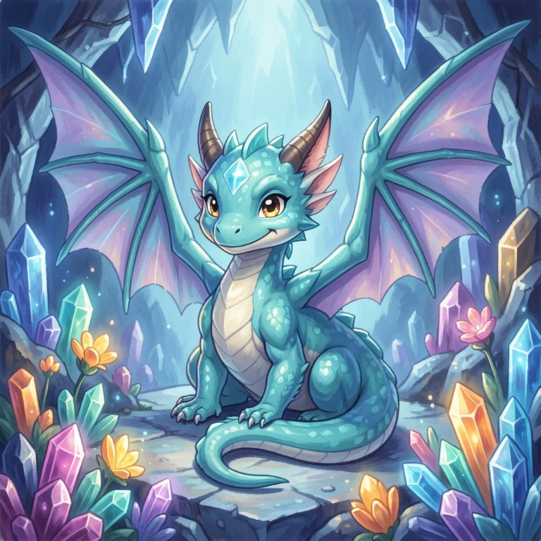 Crystalwing: Dream up your own species. AI artwork made in this studio.