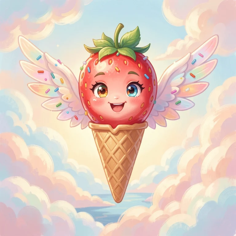 Sundae Soar: A very sweet flight of fancy. AI artwork made in this studio.